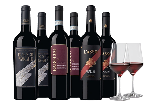 SCHULER Weinabo 6er MeinWein-Abo Italien Geschenk | 6 Flaschen | 4 Pakete im Jahr