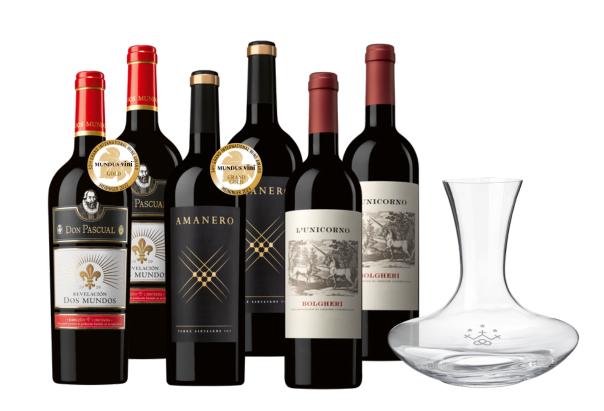 SCHULER Weinabo 6er MeinWein-Abo Premium Rotwein Geschenk | 6 Flaschen | 4 Pakete im Jahr